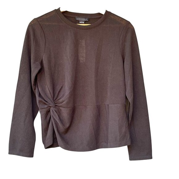 NWT Sanctuary Knot Your Business Black Crew Neck Sweater Womens L Recycled - Picture 3 of 13